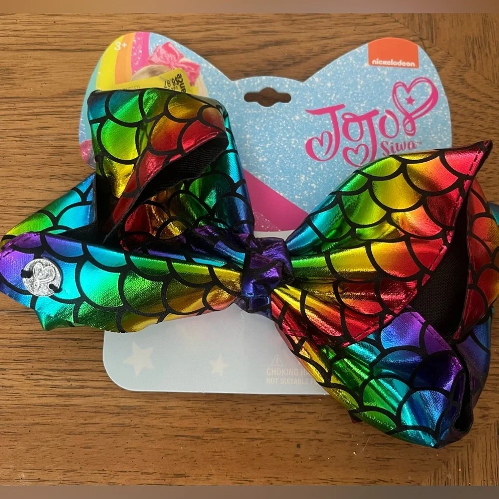 Nwt JoJo siwa bundle lot 7” hair bows 5 total snowflake unicorn rainbow